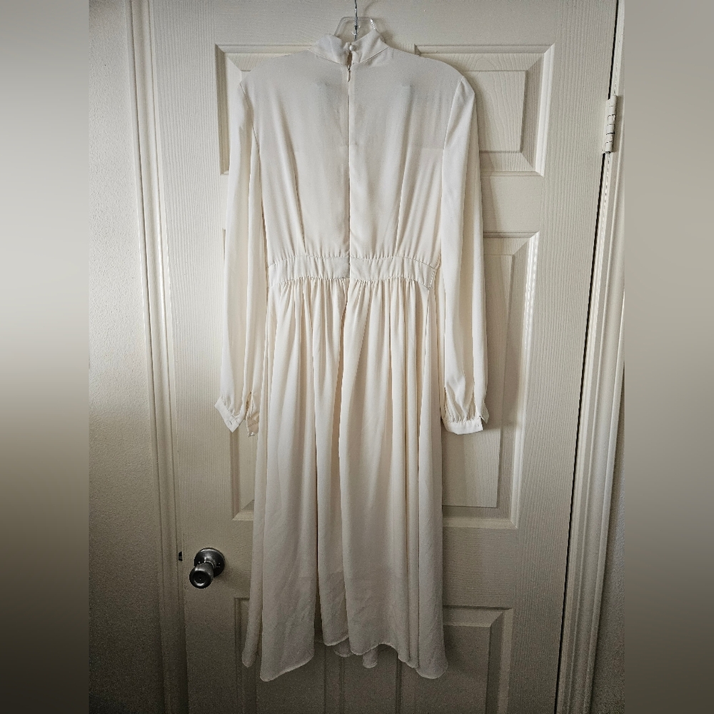 Scarf Neck Ruffle Dress - Picture 3 of 5